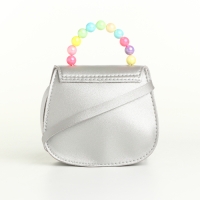 Сумка детская для девочки на клапане &laquo;Выбражулька&raquo;, цвет серебряный