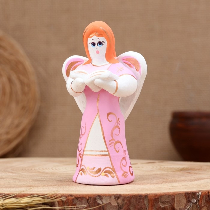 Ковровская игрушка "Ангел", керамика