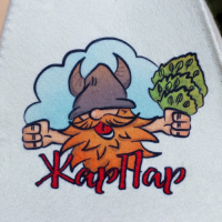 Набор для бани и сауны 5 в 1(сумка,шапка,варежка,коврик,мочалка),с принтом "Жар Пар",белый Набор для бани и сауны 5 в 1(сумка,шапка,варежка,коврик,мочалка),с принтом "Жар Пар",белый