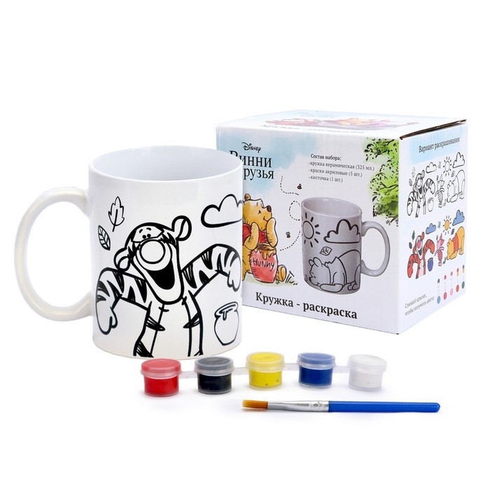Набор для росписи кружка &laquo;Винни-Пух&raquo; &laquo;Винни и друзья&raquo;, керамика
