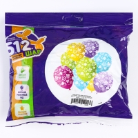 Шар латексный 12" &laquo;Цветочки&raquo;, ассорти, пастель, 5 ст., набор 25 шт., МИКС