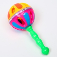 Погремушка &laquo;Яркий маракас&raquo;,17,5 см, цвет МИКС, Крошка Я