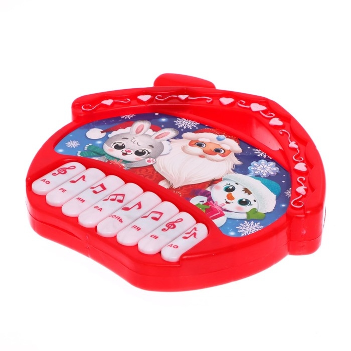 Пианино &laquo;С Новым годом!&raquo;, звук, цвет красный