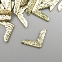 Защитный уголок для альбома металл "Завитки" набор 100 шт золото 1,4х1,4 см Защитный уголок для альбома металл "Завитки" набор 100 шт золото 1,4х1,4 см