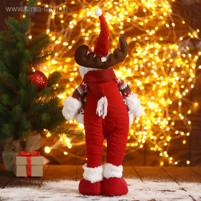 Мягкая игрушка Мягкая игрушка "Олень-пузатик" стоит, 12х40 см, красный