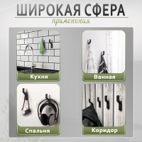 Крючок мебельный CAPPIO TRANQUILITY, однорожковый, цвет черный