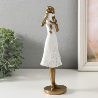 Сувенир полистоун "Мама с ребёнком, белое платье с цветами" 8х7,5х23,5 см Сувенир полистоун "Мама с ребёнком, белое платье с цветами" 8х7,5х23,5 см