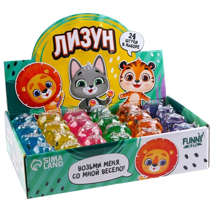 Лизун - слайм &laquo;Лев&raquo;, цвета МИКС