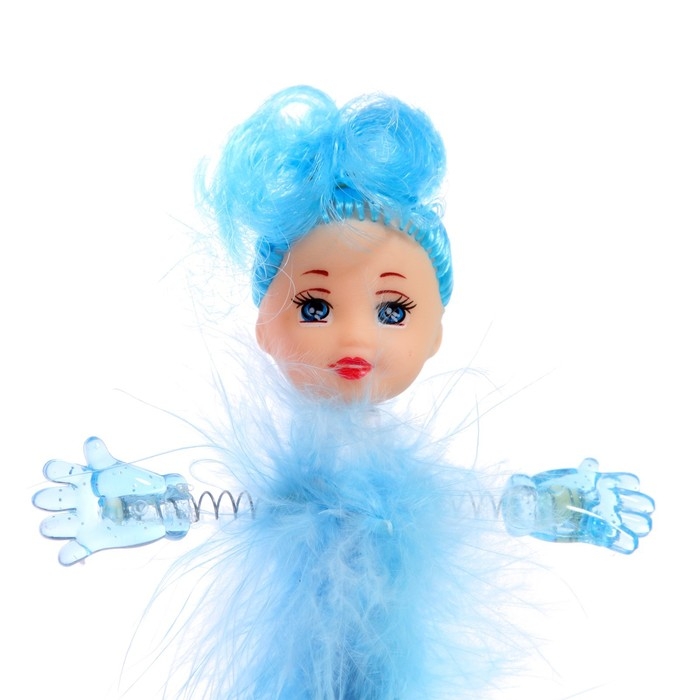 Ручка-прикол Calligrata Ручка-прикол Calligrata "Пух-куколка", шариковая, на подставке, МИКС