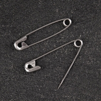 Булавки английские, 32 мм, 100 шт, цвет серебряный Булавки английские, 32 мм, 100 шт, цвет серебряный