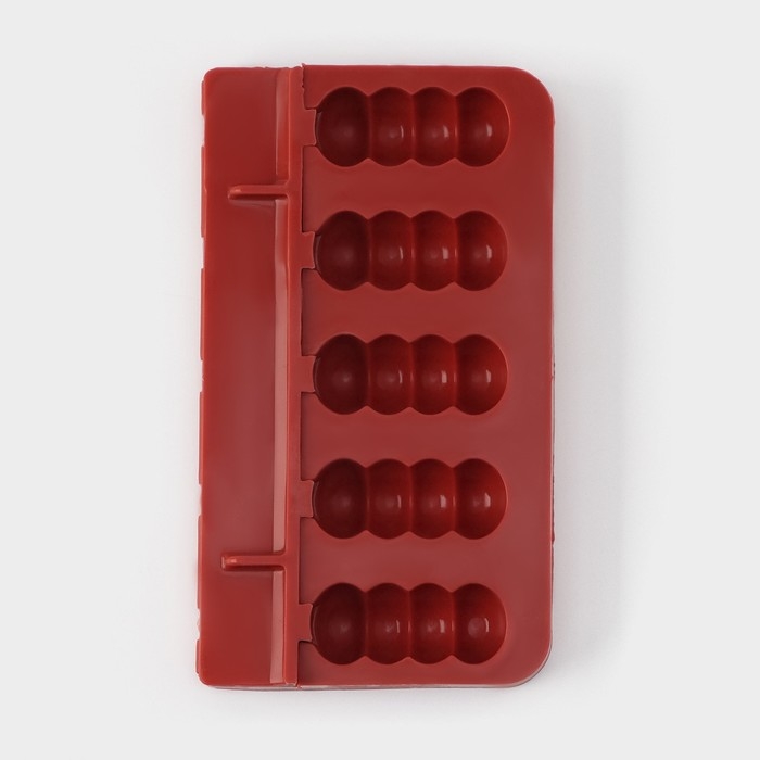 Форма для леденцов &laquo;Батончик&raquo;, силикон, 19&times;11&times;2 см, 5 ячеек (6&times;2,6 см), цвет МИКС