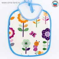 Нагрудник из нетканого полотна с ПВХ покрытием, &laquo;Цветы&raquo;, цвет МИКС