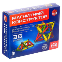 Магнитный конструктор, 36 деталей Магнитный конструктор, 36 деталей
