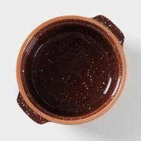 Форма для запекания с ручками &laquo;Мрамор&raquo;, 800 мл, d=15 см, цвет коричневый