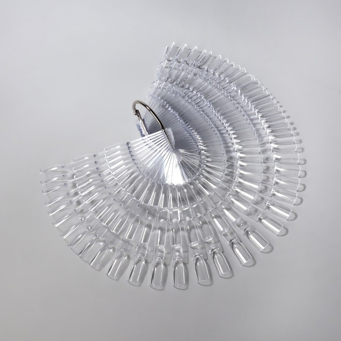 Палитра для лаков на кольце, форма квадрат, 50 шт по 3 ногтя, цвет прозрачный Палитра для лаков на кольце, форма квадрат, 50 шт по 3 ногтя, цвет прозрачный