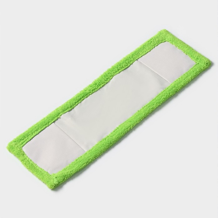 Насадка для плоской швабры Доляна, микрофибра, 42&times;12 см, цвет зелёный