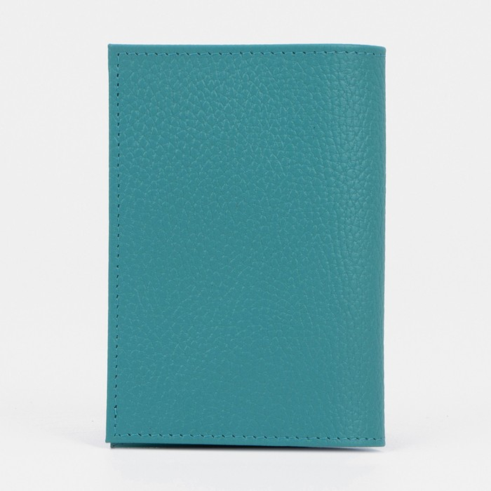 Обложка для паспорта, цвет бирюзовый Обложка для паспорта, цвет бирюзовый