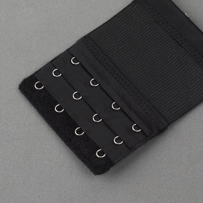 Застёжка-удлинитель для бюстгальтера, 3 ряда, 4 крючка, 7,5 &times; 10 см, 3 шт, цвет белый/бежевый/чёрный