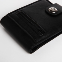 Портмоне мужское на магните, отдел для купюр, для карт, для монет, цвет чёрный Портмоне мужское на магните, отдел для купюр, для карт, для монет, цвет чёрный