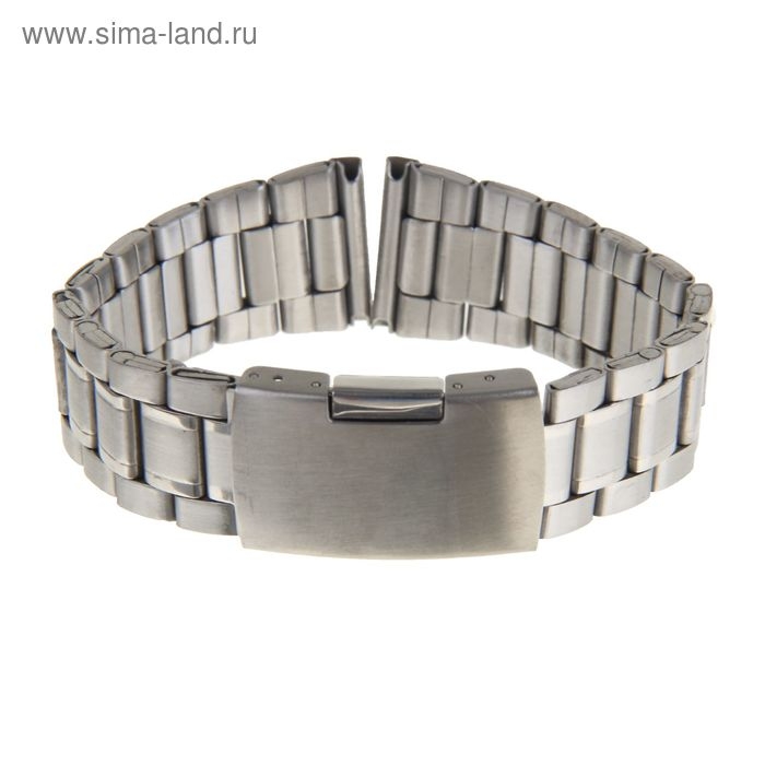 Ремешок для часов "Соломон", 22 мм, металл, серебристый