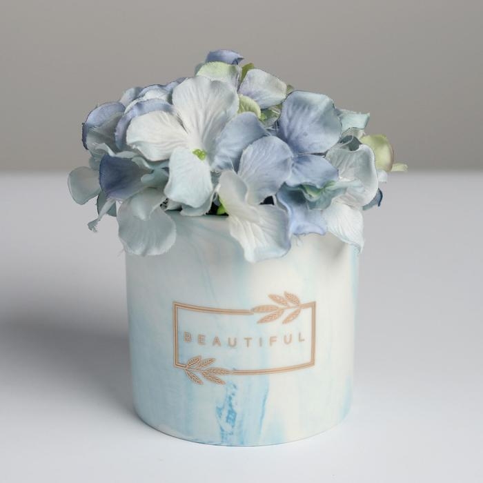 Горшок для цветов с тиснением, &laquo;Красота&raquo;, 10 х 10 см