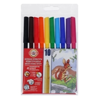 Фломастеры 10 цветов Koh-I-Noor "Звери", трёхгранные Фломастеры 10 цветов Koh-I-Noor "Звери", трёхгранные