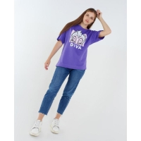 Футболка &laquo;Diva&raquo; Злодейки oversize, цвет фиолетовый