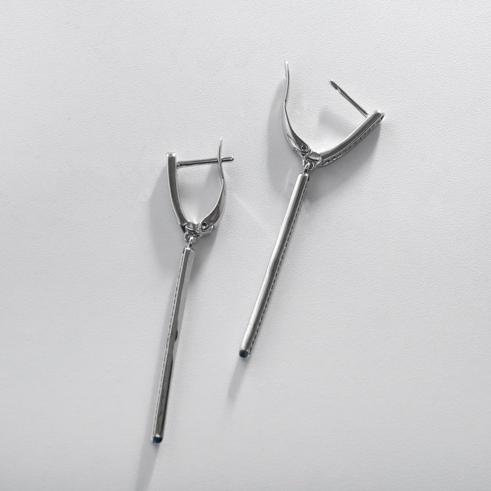 Серьги со стразами XUPING гордость, цвет белый в серебре