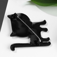 Брошь мультяшная &laquo;Кот&raquo; весёлый, цветная в чёрном металле