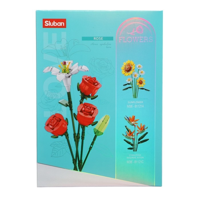 Конструктор &laquo;Цветы. Букет роз&raquo;, 267 деталей