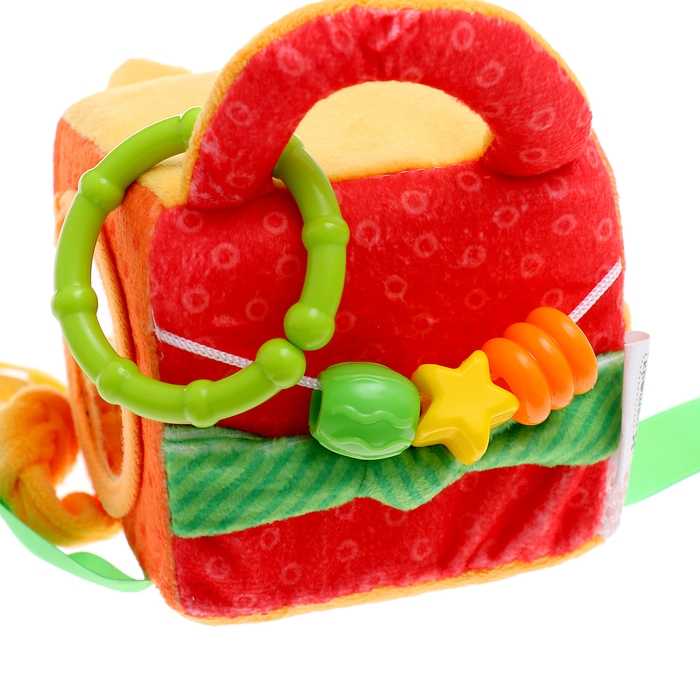 Развивающая игрушка &laquo;Кубик: Котик&raquo;, с прорезывателем, шуршит и звенит