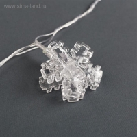 Гирлянда «Нить» 4.5 м с насадками «Прищепки-снежинки», IP20, прозрачная нить, 20 LED, свечение белое, 220 В Гирлянда «Нить» 4.5 м с насадками «Прищепки-снежинки», IP20, прозрачная нить, 20 LED, свечение белое, 220 В