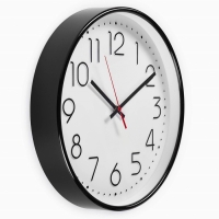 Часы настенные, серия: Классика, плавный ход, d-30.5 см, черные Часы настенные, серия: Классика, плавный ход, d-30.5 см, черные