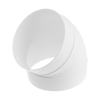 Отвод ZEIN, круглый, вентиляционный, d=125 мм, 45&deg;