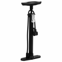 Насос напольный с иглой и насадками, пластик, цвет чёрный