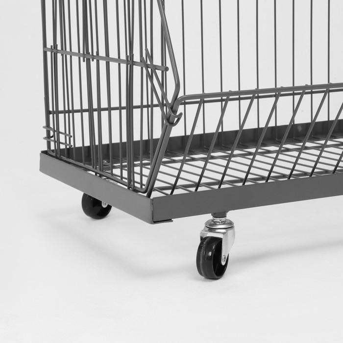 Накопитель разборный на колесах, 5 корзин, 70&times;43&times;147, цвет серый