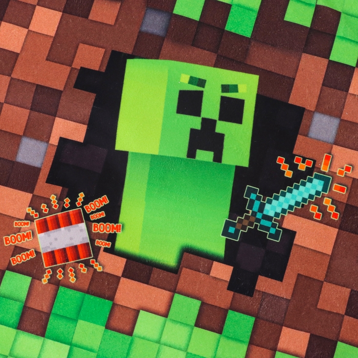 Сумка детская «Майнкрафт», 35 × 30 см, цвет зелёный Сумка детская «Майнкрафт», 35 × 30 см, цвет зелёный