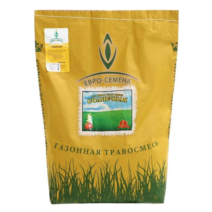 Семена Газонная травосмесь "Солнечная" Эконом серия, 5 кг