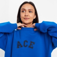 Джемпер (свитшот) женский MINAKU: Casual Collection цвет синий , р-р 42 Джемпер (свитшот) женский MINAKU: Casual Collection цвет синий , р-р 42