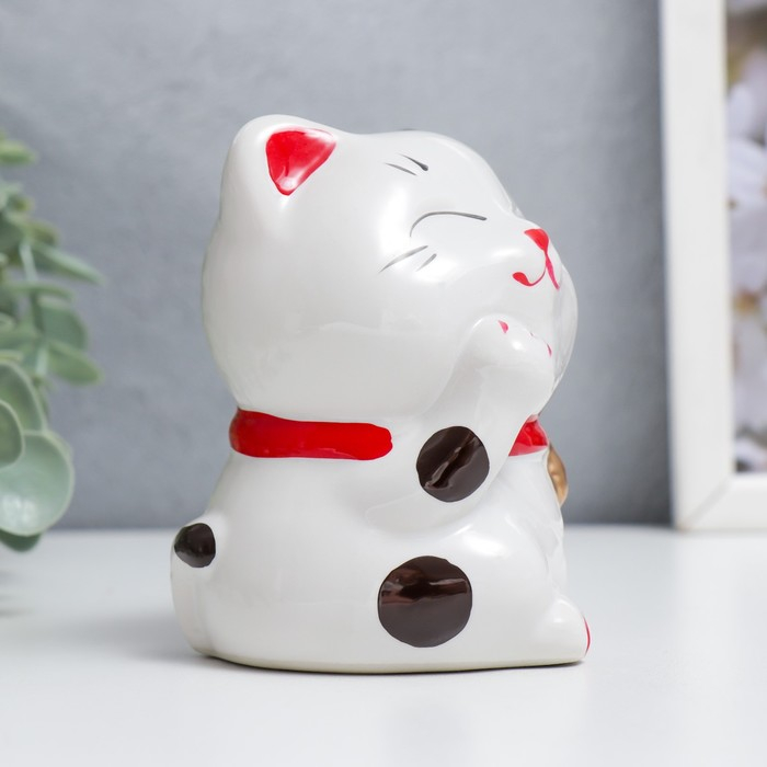 Копилка керамика Копилка керамика "Манэки-нэко - иероглиф счастье и удача" 9,3х7х7 см