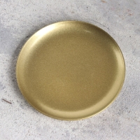 Подсвечник "Тарелка 76" металл на одну свечу, 7,6х7,6 см, золотой Подсвечник "Тарелка 76" металл на одну свечу, 7,6х7,6 см, золотой