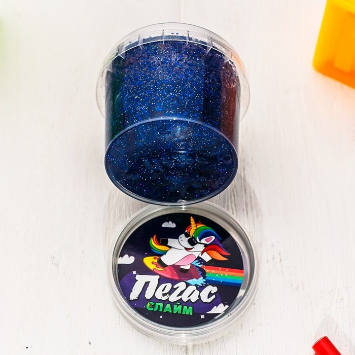 Слайм &laquo;Пегас&raquo; Голография, Синий, 90 г