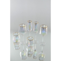 Набор бокалов для шампанского стеклянный Magistro &laquo;Дарио&raquo;, 180 мл, 7&times;27,5 см, 6 шт, цвет перламутровый