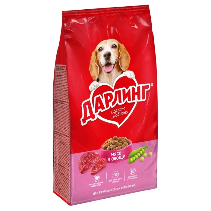 Сухой корм DARLING для собак, мясо/овощи, 2 кг Сухой корм DARLING для собак, мясо/овощи, 2 кг