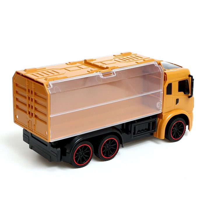 Грузовик радиоуправляемый &laquo;Автовоз&raquo;, с 5 машинками, работает от аккумулятора, цвет жёлтый