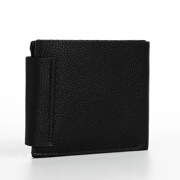 Портмоне мужское на магнитах, отдел для купюр, для карт, для монет, цвет чёрный Портмоне мужское на магнитах, отдел для купюр, для карт, для монет, цвет чёрный