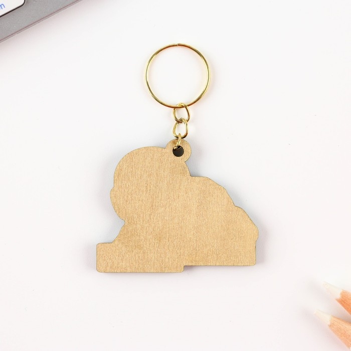 Брелок для ключей деревянный &laquo;У кого Путин, тот и прав&raquo; 4,5 х 3,5 см