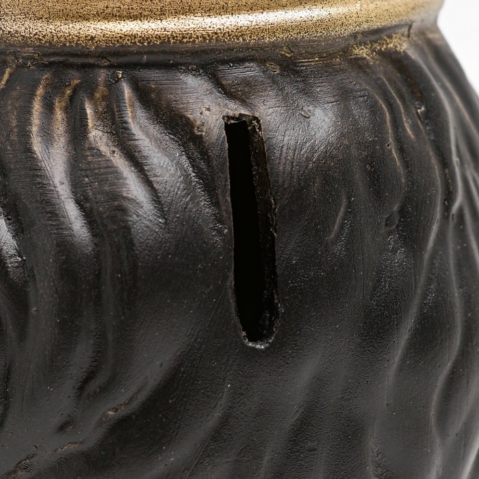 Копилка "Лев в короне" черный, 16см