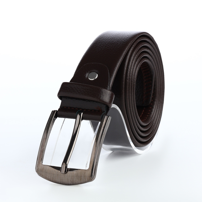 Ремень мужской &laquo;Великан&raquo;, ширина 3,5 см, винт, пряжка металл, цвет коричневый