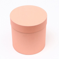 Набор круглых коробок 5 в 1 "Краски", персиковый, 25 х 25 х 25 - 19 х 19 х 19 см